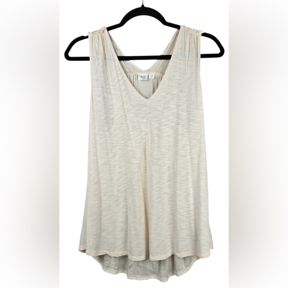 GAP Cream Relaxed Sleeveless Loose Fitting Tank Top💕